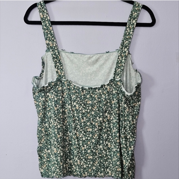 American Eagle Floral Lettuce Trim Tank Top, Size XL - Picture 2 of 4